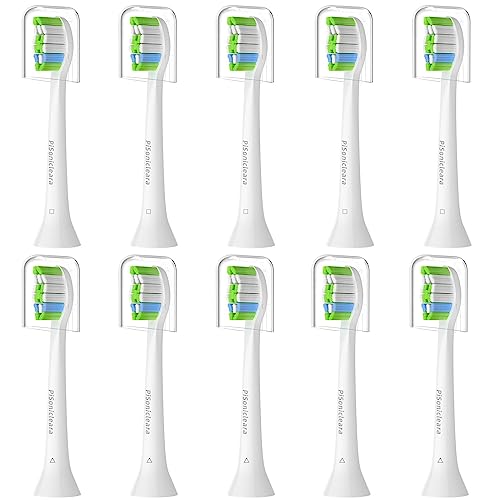 Pisonicleara Replacement Toothbrush Heads(10-pc) Compatible with Philips Sonicare Electric Tooth ...
