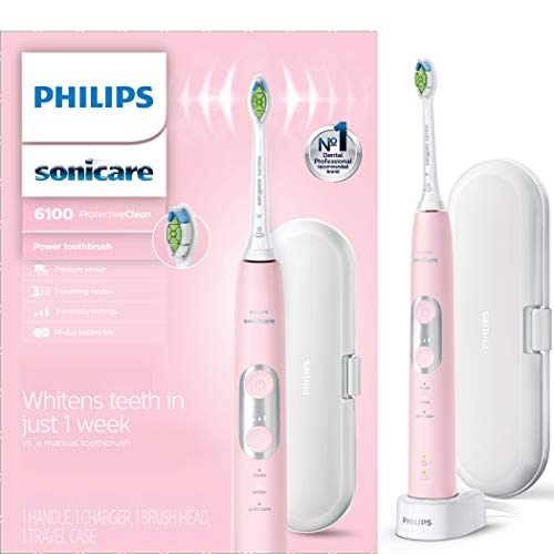 Philips Sonicare ProtectiveClean 6100 Rechargeable Electric Toothbrush, with Pressure Sensor, ...
