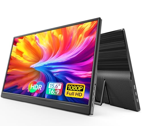 WGK 15.6 inch Portable Monitor 1080P FHD Travel Display HDMI/USB-C ...