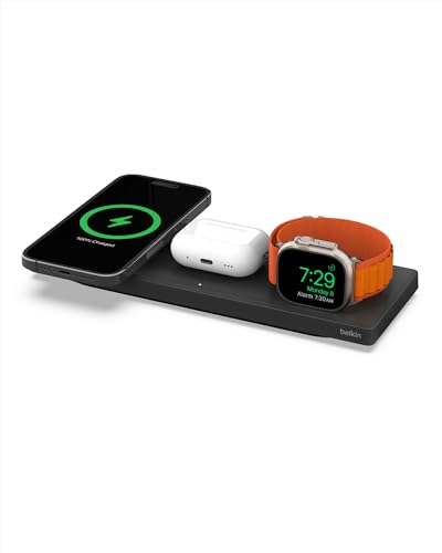 Belkin MagSafe 3-in-1 Wireless Charging Pad - Fast Wireless Charging ...