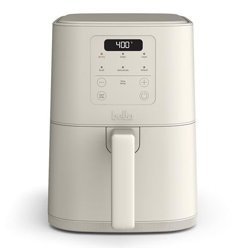 bella 4Qt Slim Air Fryer, Fits-anywhere™ Kitchenware, EverGood™ Ceramic Nonstick ...