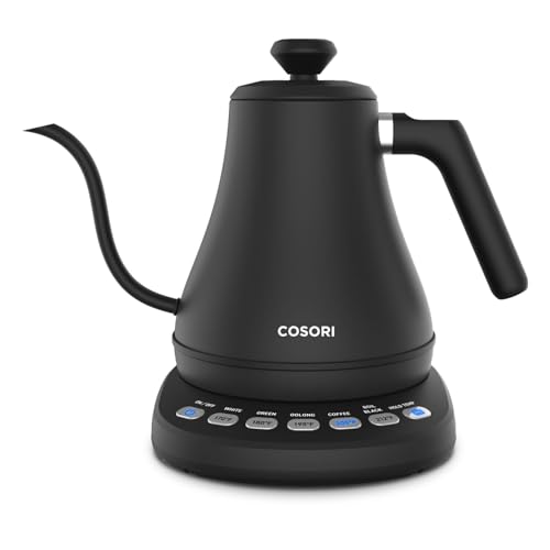 COSORI Electric Gooseneck Kettle with 5 Temperature Control Presets, Pour ...