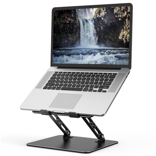 Gogoonike Adjustable Laptop Stand for Desk, Metal Foldable Laptop Riser ...