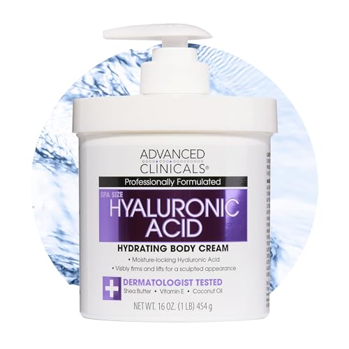 Advanced Clinicals Hyaluronic Acid Moisturizer Body Cream W/Vitamin E | ...