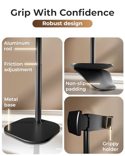 COOPER ChatStand, Adjustable Cell Phone Stand for Desk, Phone Stand for Recording, iPhone Holder for Filming, Small iPhone Tripod, Soporte para Celular, Fits Samsung, Android, (Night Black) - Image 4