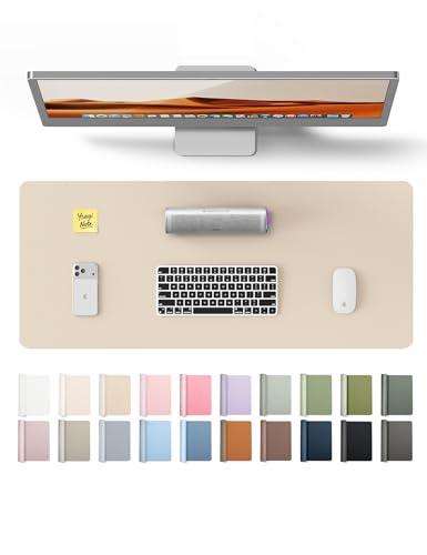 YSAGi Leather Desk Pad Protector, Office Desk Mat, Large Mouse ...