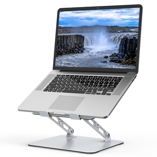 Gogoonike Laptop Stand for Desk, Adjustable Laptop Riser, Metal Foldable ...