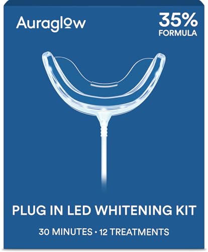 Auraglow Plug-in LED Teeth Whitening Kit – Wired Light Device ...