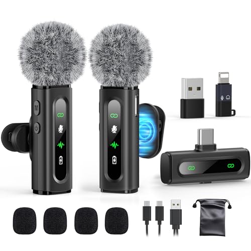 USB C Lavalier Microphone Wireless Mini Mic for Type-C Android ...