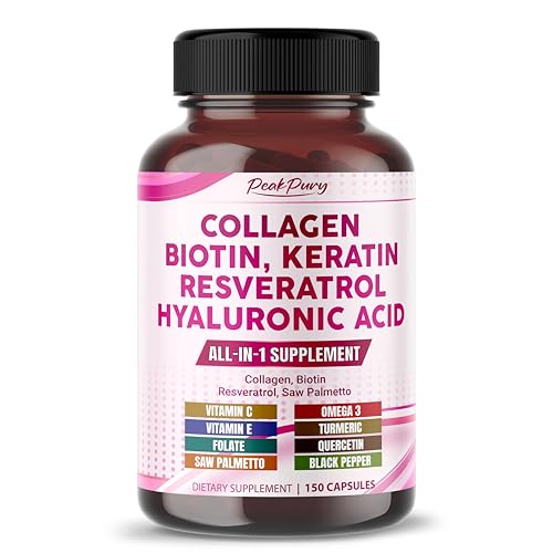 PEAKPURY Collagen Biotin Resveratrol Saw Palmetto - Skin, Joint Health ...