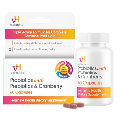 vH Essentials Probiotics for Women with Prebiotics, Cranberry & Vitamin ...