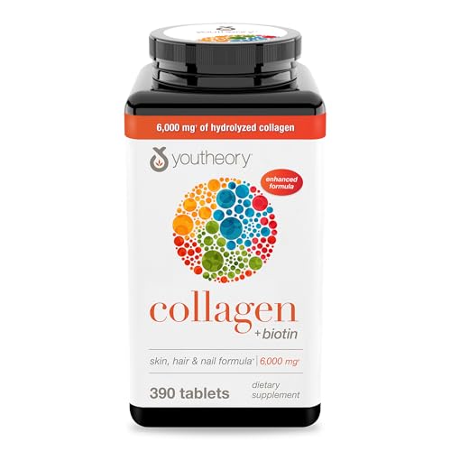 Youtheory Collagen + Biotin - Advanced Collagen Supplement - with ...