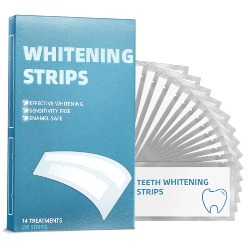 14 Day Teeth Whitening Strips Kit,28 Strips (14 Treatments),Non-Slip Enamel-Safe ...