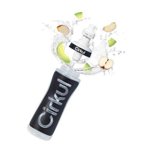 Cirkul 22oz. Black Plastic Grip Squeeze Water Bottle & Sport ...