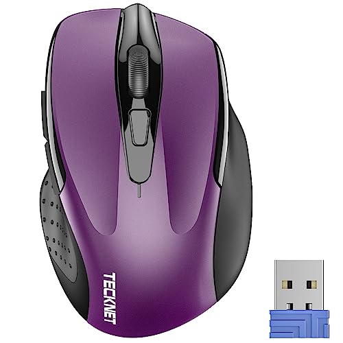 TECKNET Wireless Mouse, 2.4G Ergonomic Optical Mouse, Computer Mouse for ...