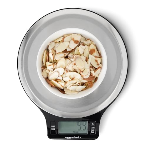 Amazon Basics Digital Kitchen Scale with LCD Display, Tare Function, ...