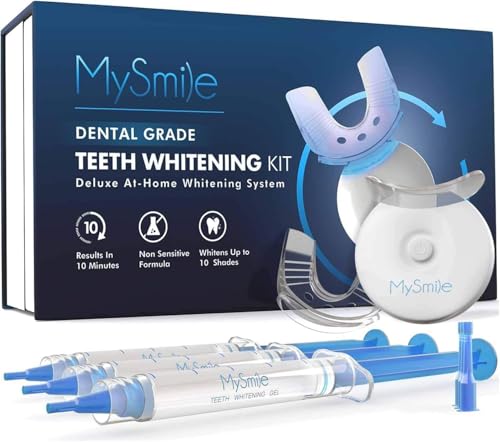 MySmile Teeth Whitening Kit with LED Light, 10 Min Non-Sensitive ...