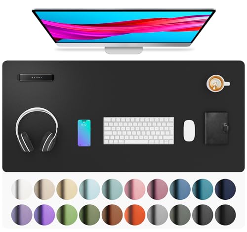Aothia Leather Desk Pad Protector, Mouse Pad, Office Desk Mat, ...