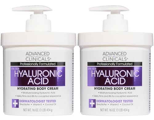 Advanced Clinicals Hyaluronic Acid Moisturizer Body Cream W/Vitamin E | ...
