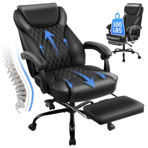 amseatec Office Chair, Big and Tall Office Chair with Foot ...
