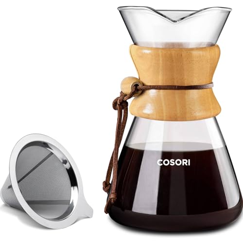 COSORI Pour Over Coffee Maker with Double Layer Stainless Steel ...