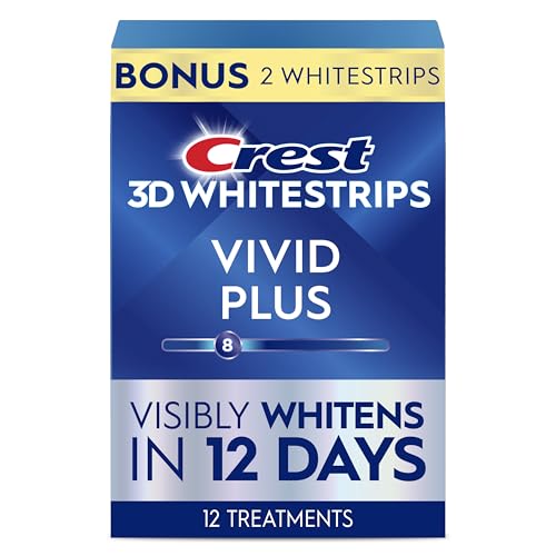 Crest 3D Whitestrips Vivid Plus, Teeth Whitening Strip Kit, 10 ...