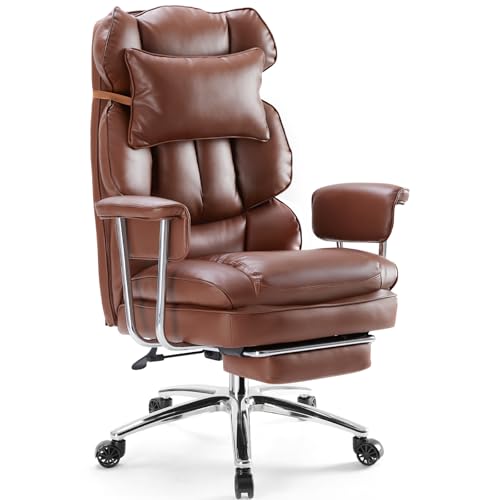 Sweetcrispy Executive Home Office Desk Chair - Ergonomic Big Tall ...