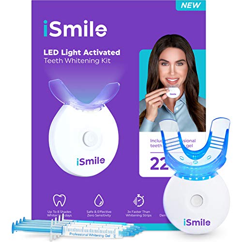 iSmile Teeth Whitening Kit - LED Light, 35% Carbamide Peroxide, ...