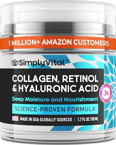 Anti-Aging Face Moisturizer with Retinol, Collagen & Hyaluronic Acid - ...