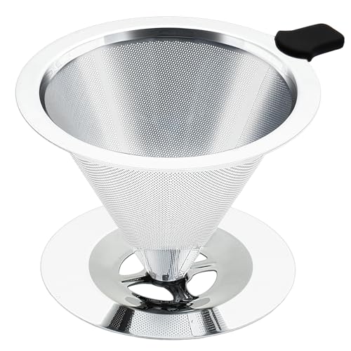 Premium Pour Over Coffee Dripper with Reusable Stainless Steel Filter ...