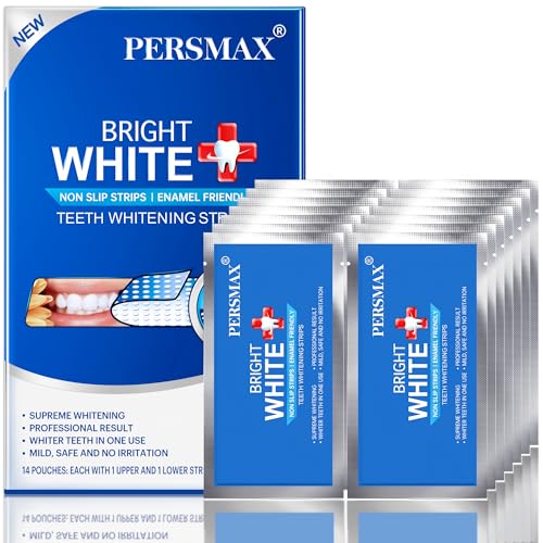 PERSMAX Teeth Whitening Strips – Professional Dentist Approved, Gum-Safe Formula, ...