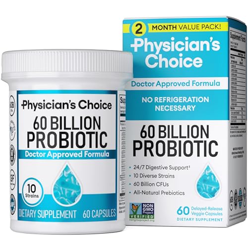 Physician's CHOICE Probiotics 60 Billion CFU - 10 Strains + ...
