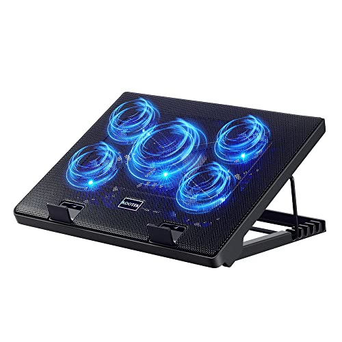 Kootek Laptop Cooling Pad, Laptop Cooler with 5 Quiet Fans for 12