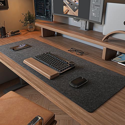 Felt Desk Mat | Computer Mat for Desk(36x12Inches) | Large ...